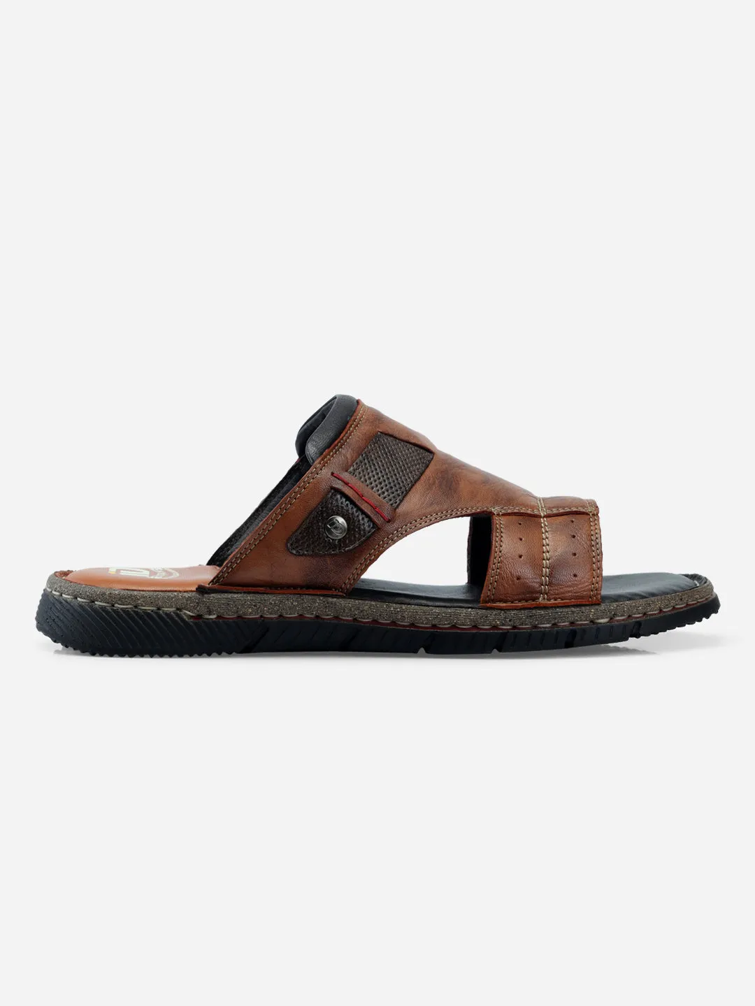 Men's Tan Slip On Casual Sandal (ID4105)