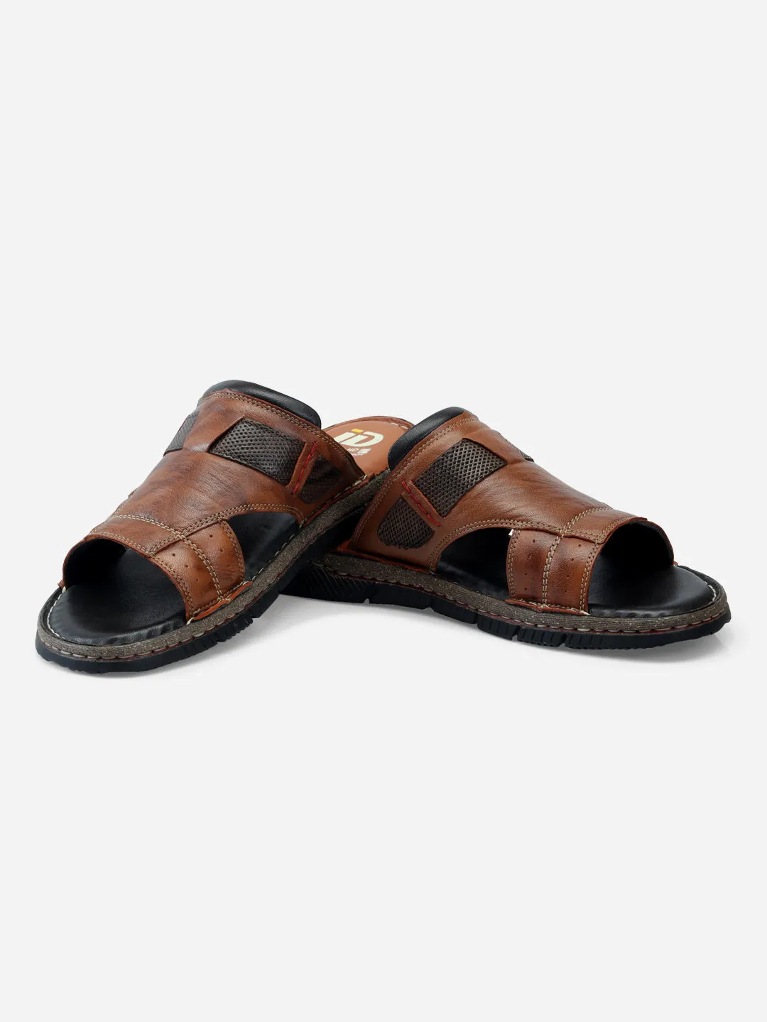 Men's Tan Slip On Casual Sandal (ID4105)