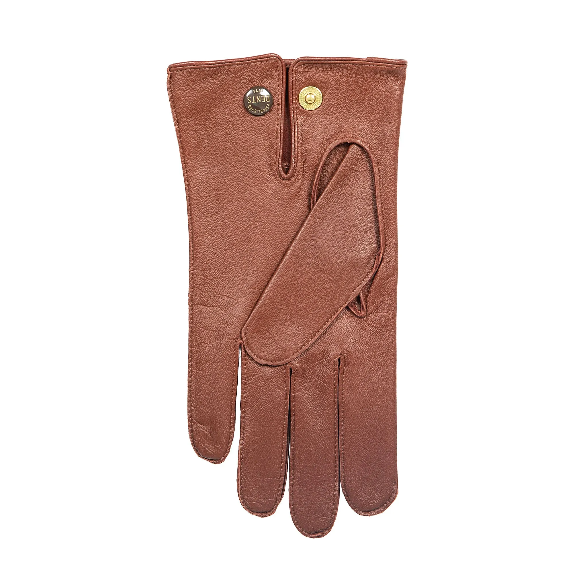 Men's Three-Point Leather Officer's Gloves