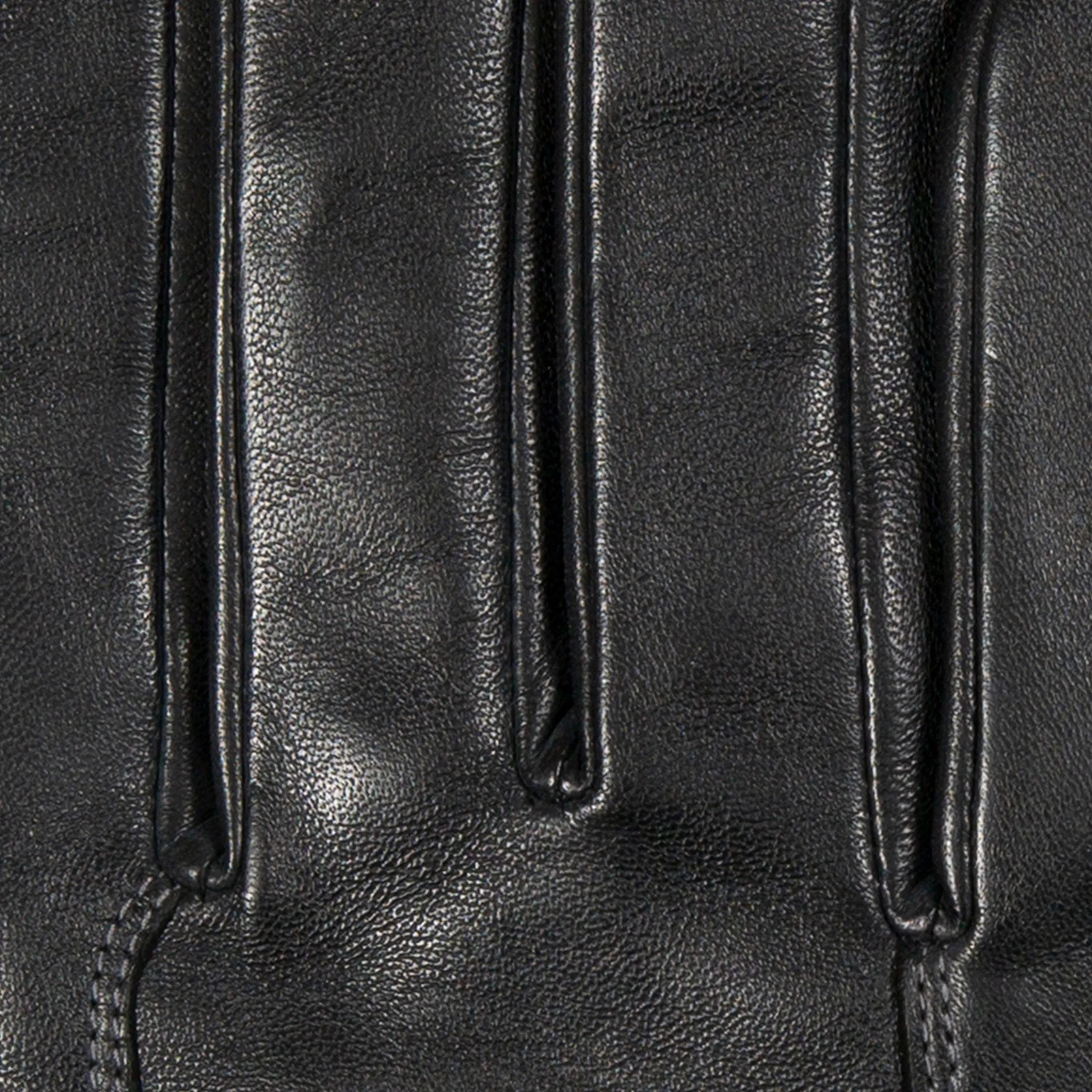 Men’s Touchscreen Lined Leather Gloves with Contrast Stitching