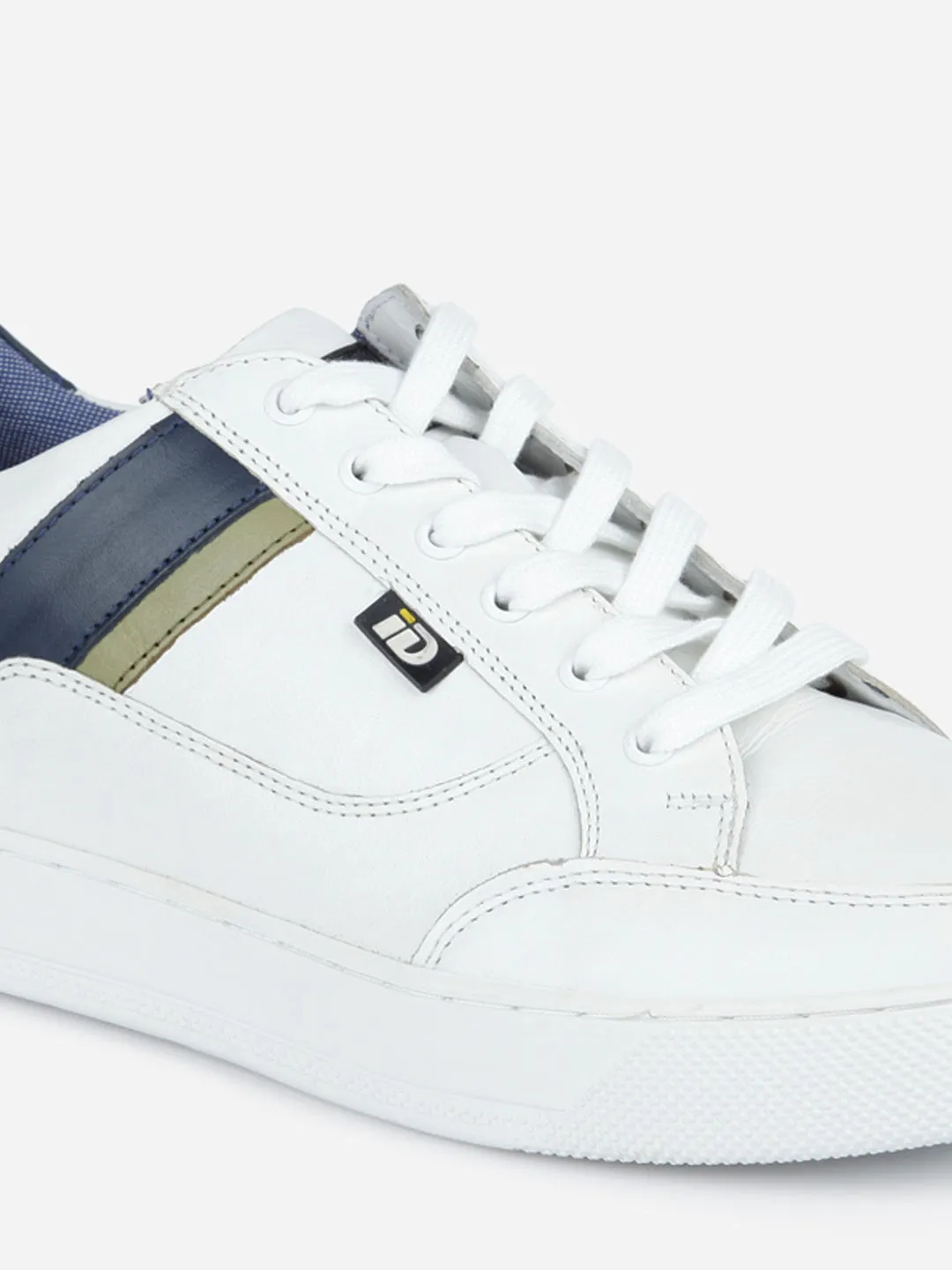 Men's White Lace Up Sneaker (ID3052)