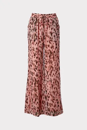 Metallic Leopard Stripe Burnout Track Pant