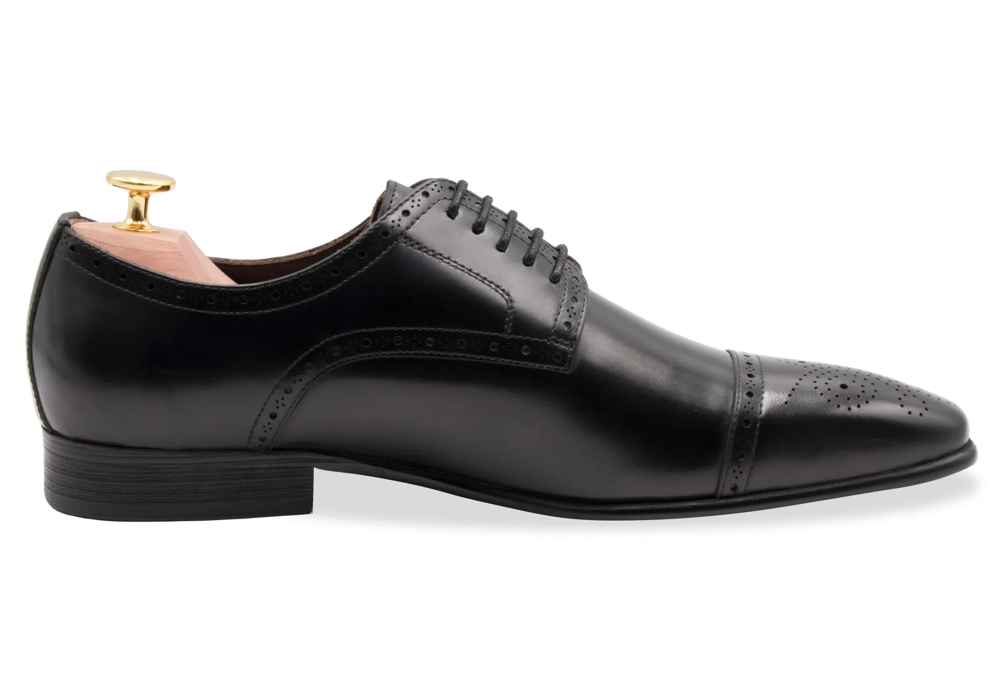 Olivos Medallion Black Derby