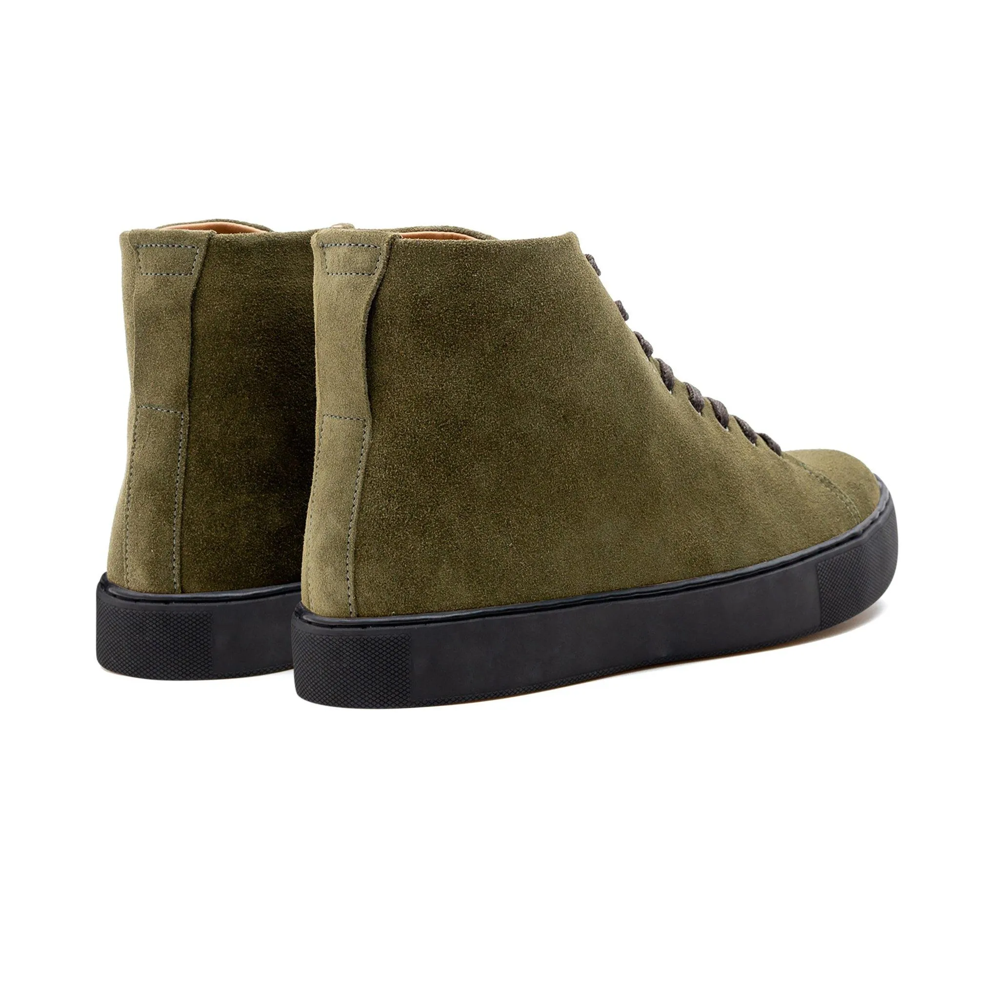 Overstone Hi Derby - Olive Calf Suede