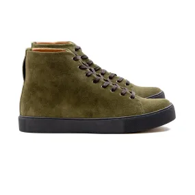 Overstone Hi Derby - Olive Calf Suede