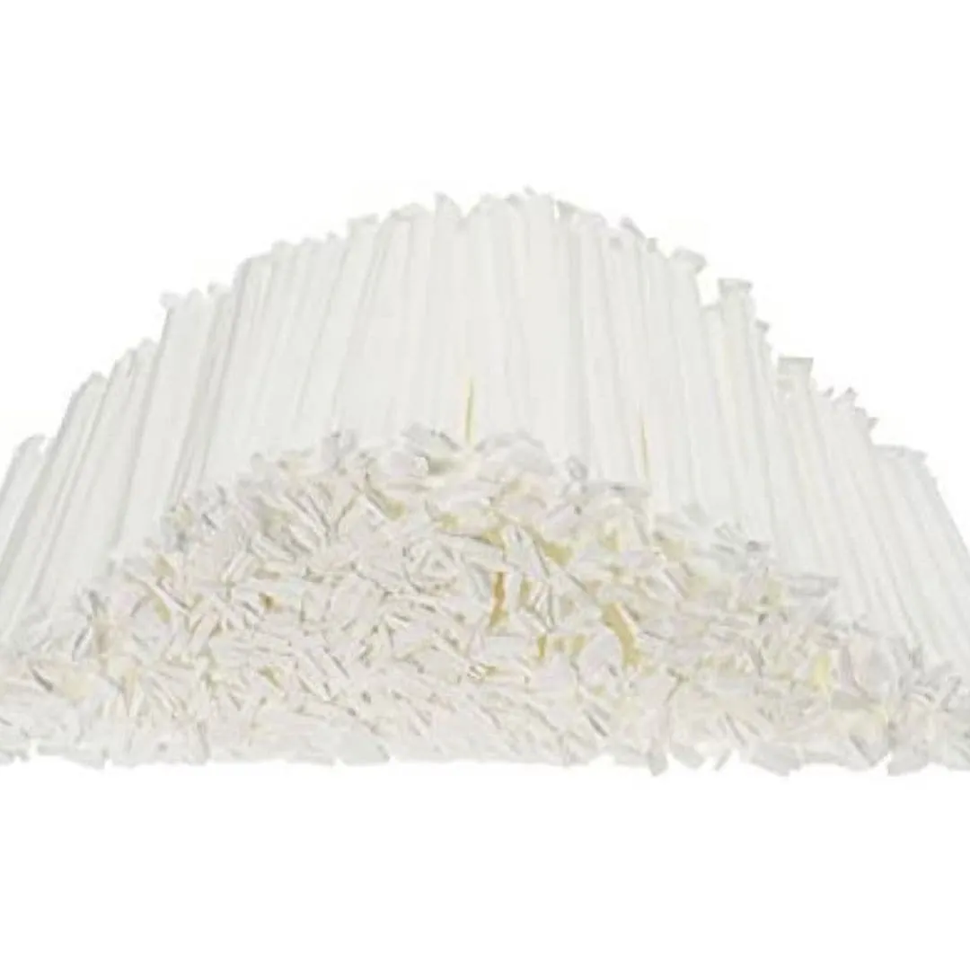 Paper Wrapped Clear 7.75'' 5.6mm, 0.43g Jumbo Straight Straw, 500pcs/bag, 24bags/ctn