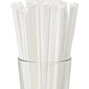 Paper Wrapped Clear 7.75'' 5.6mm, 0.43g Jumbo Straight Straw, 500pcs/bag, 24bags/ctn