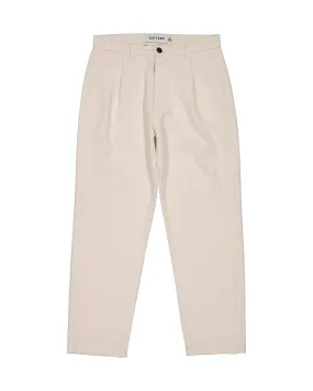 Pleats Twill Pants - Ecru