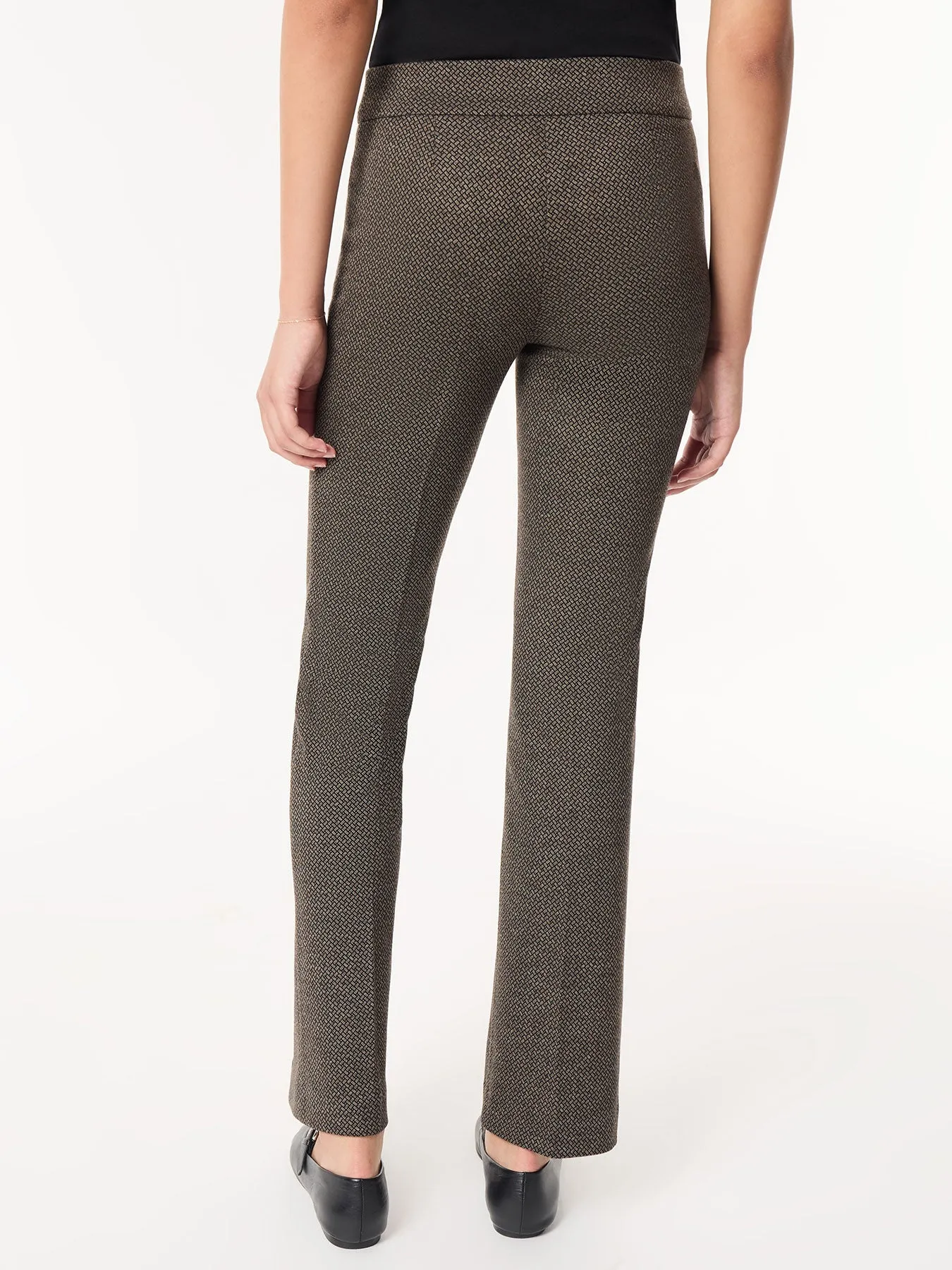 Plus Pull-On Boot Leg Pant, Knit Jacquard