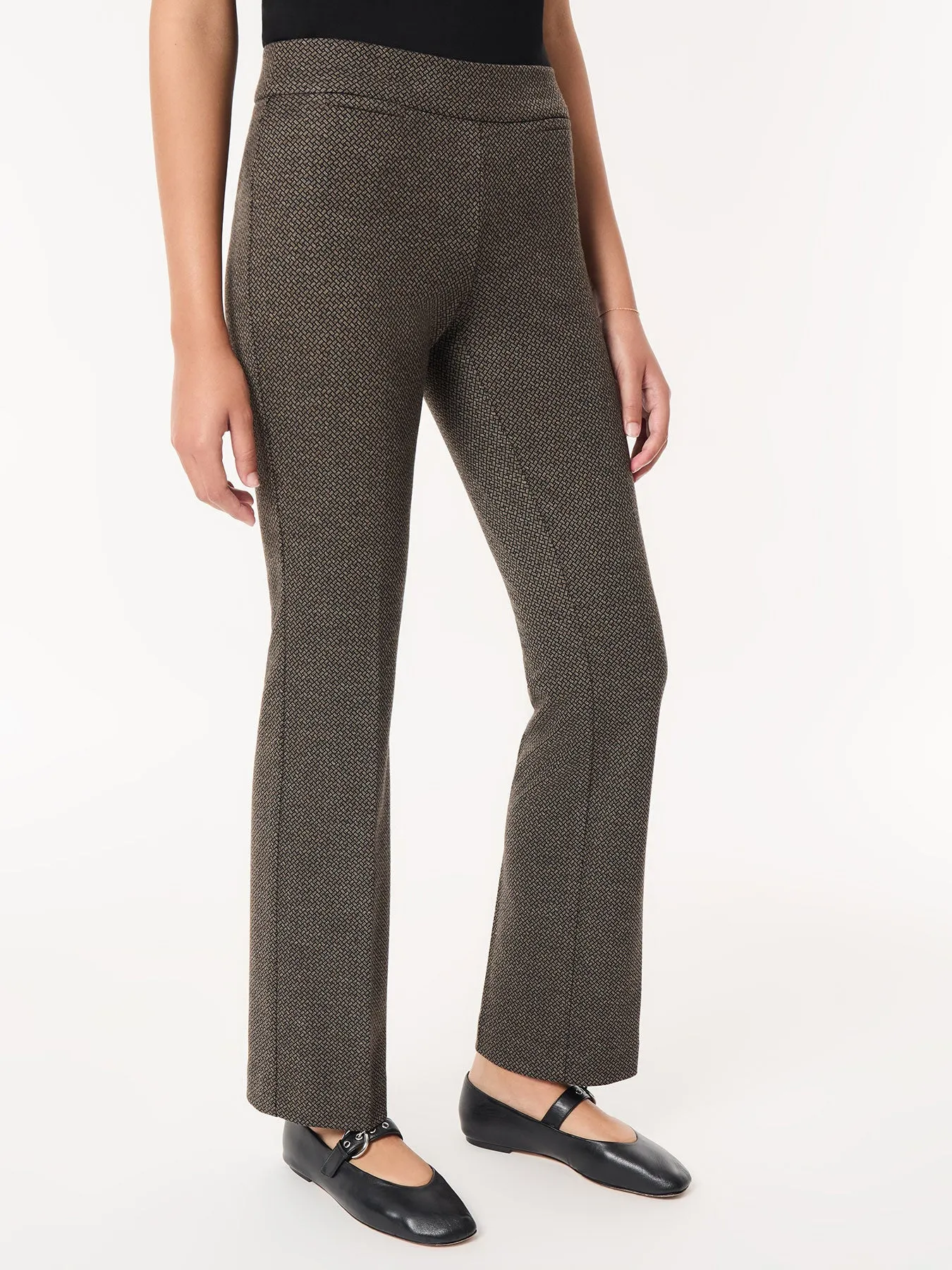 Plus Pull-On Boot Leg Pant, Knit Jacquard