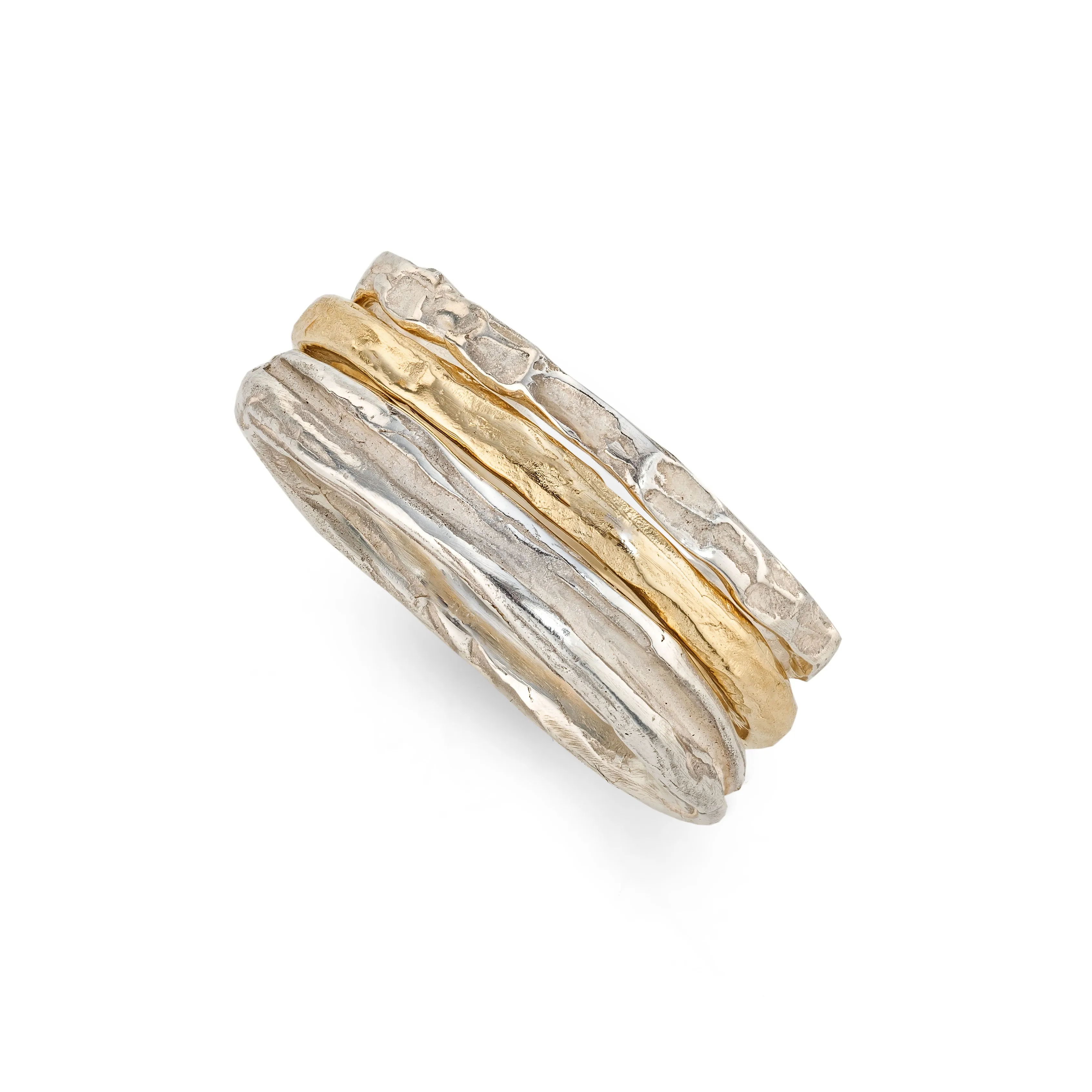 Ripple Strata Ring Stack