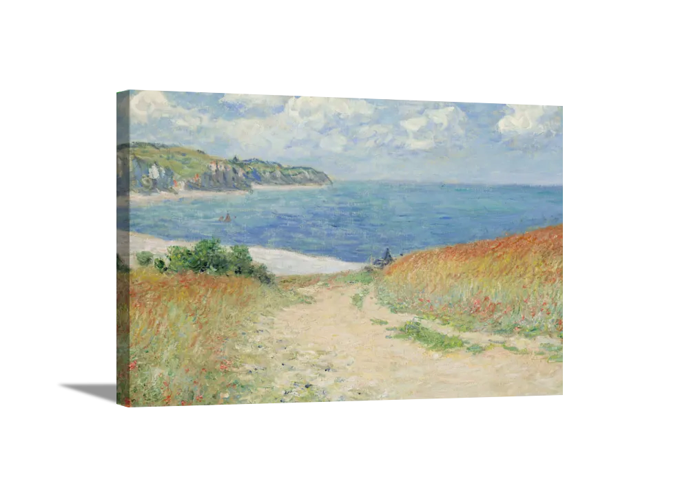 Road In The Wheatfields | Claude Monet Masters Classic Art in Gallery Wrapped Canvas | Various Sizes