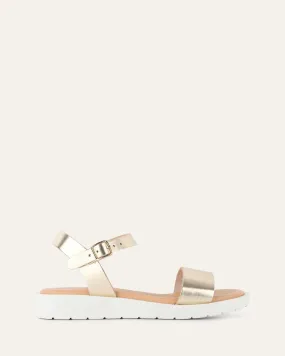 ROBIN FLAT SANDALS GOLD LEATHER