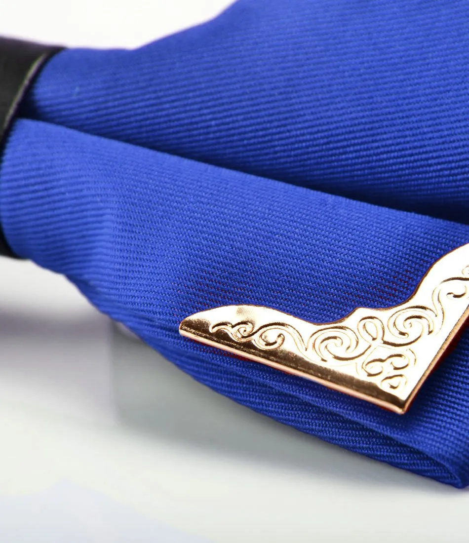 Royal Blue with Golden Edges Bow Tie