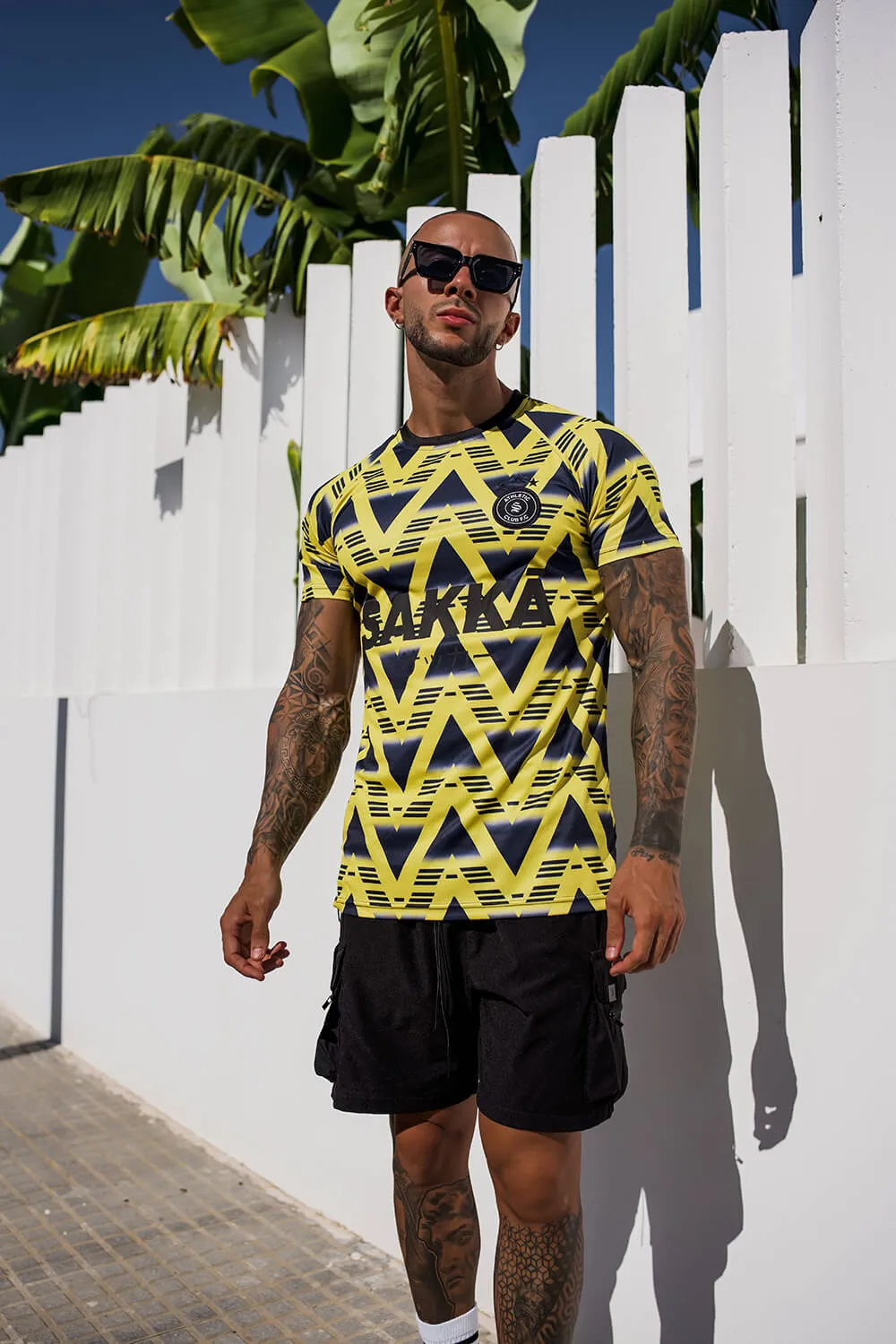 Sakka Retro Tee - Yellow/Black