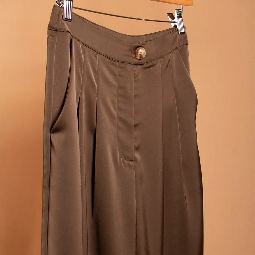 Satin Straight Leg Pant