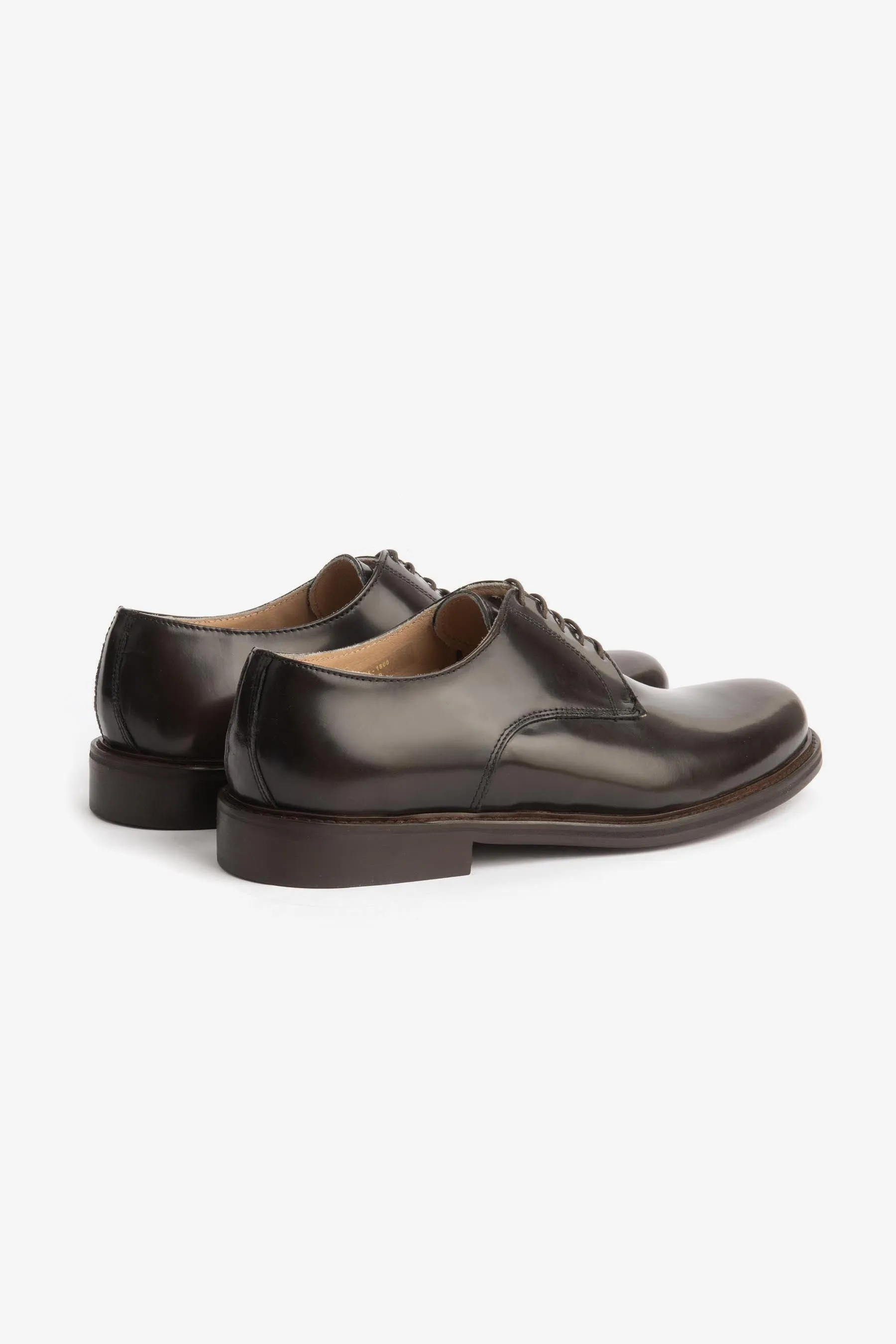 Scarpa classica derby suola in cuoio cacao