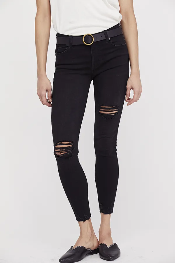 SHARK BITE SKINNY JEANS - BLACK