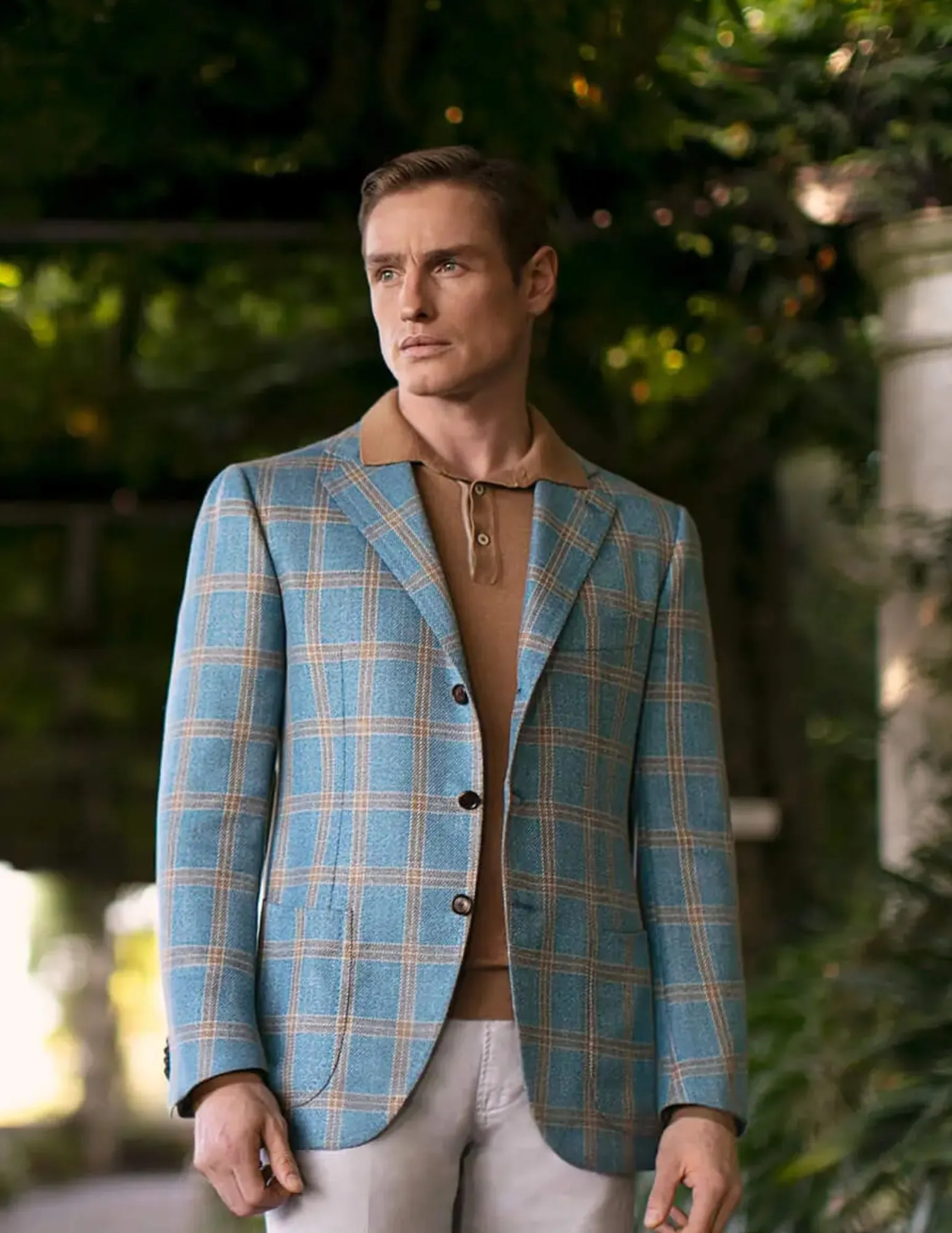 Sky Blue Windowpane Sportcoat