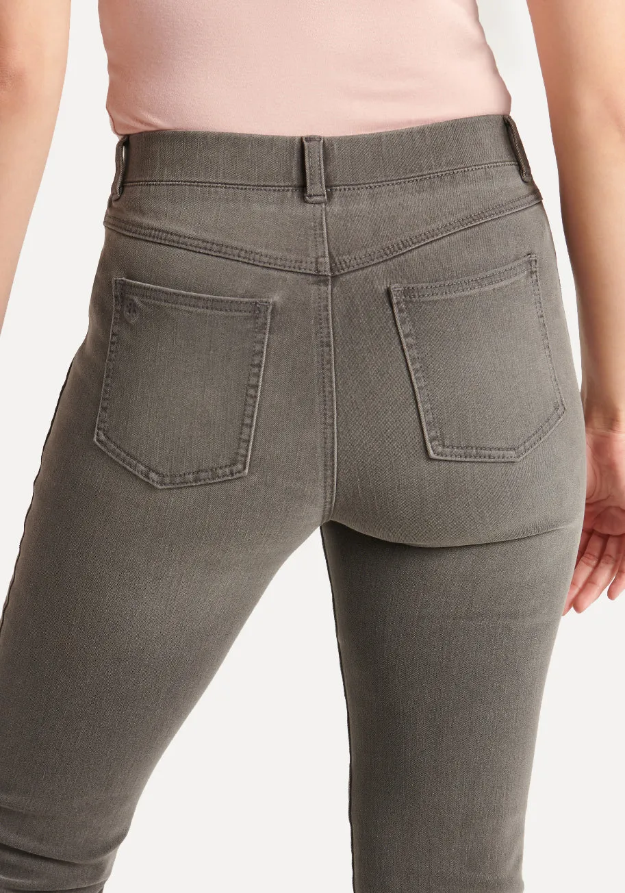 Straight-Leg | 4-Pocket Betabrand Yoga Denim (Rinsed Gray)