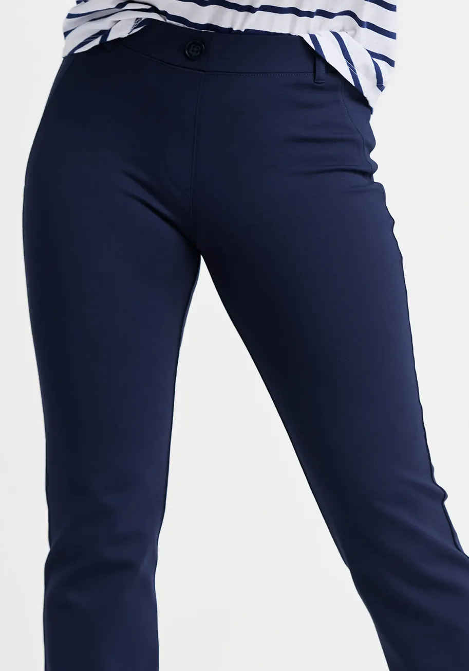 Straight-Leg | Classic Dress Pant Yoga Pants (Navy)