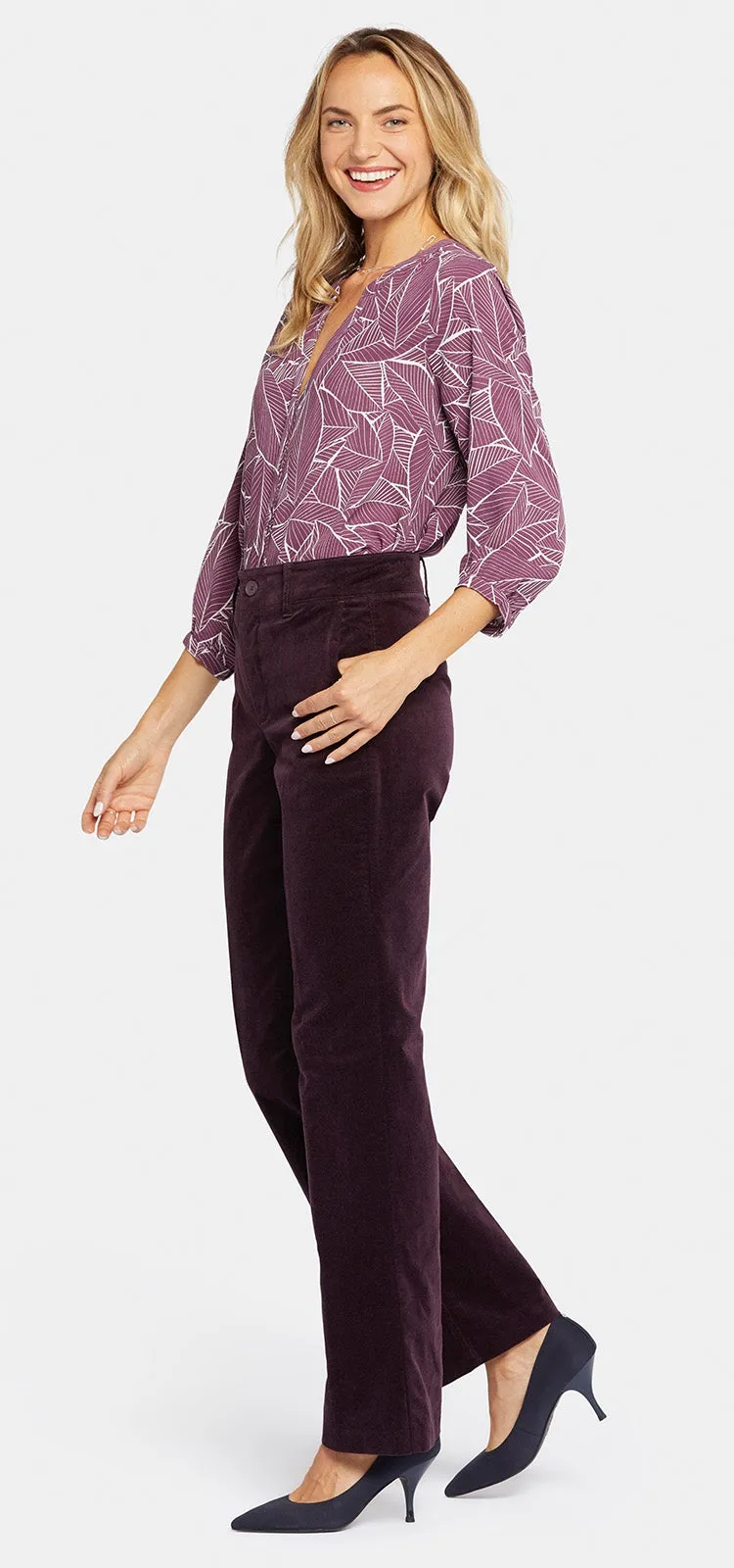 Straight Leg Trouser Paars | Eggplant