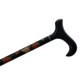 Summer Rose Adjustable Derby Handle Carbon Fiber Cane