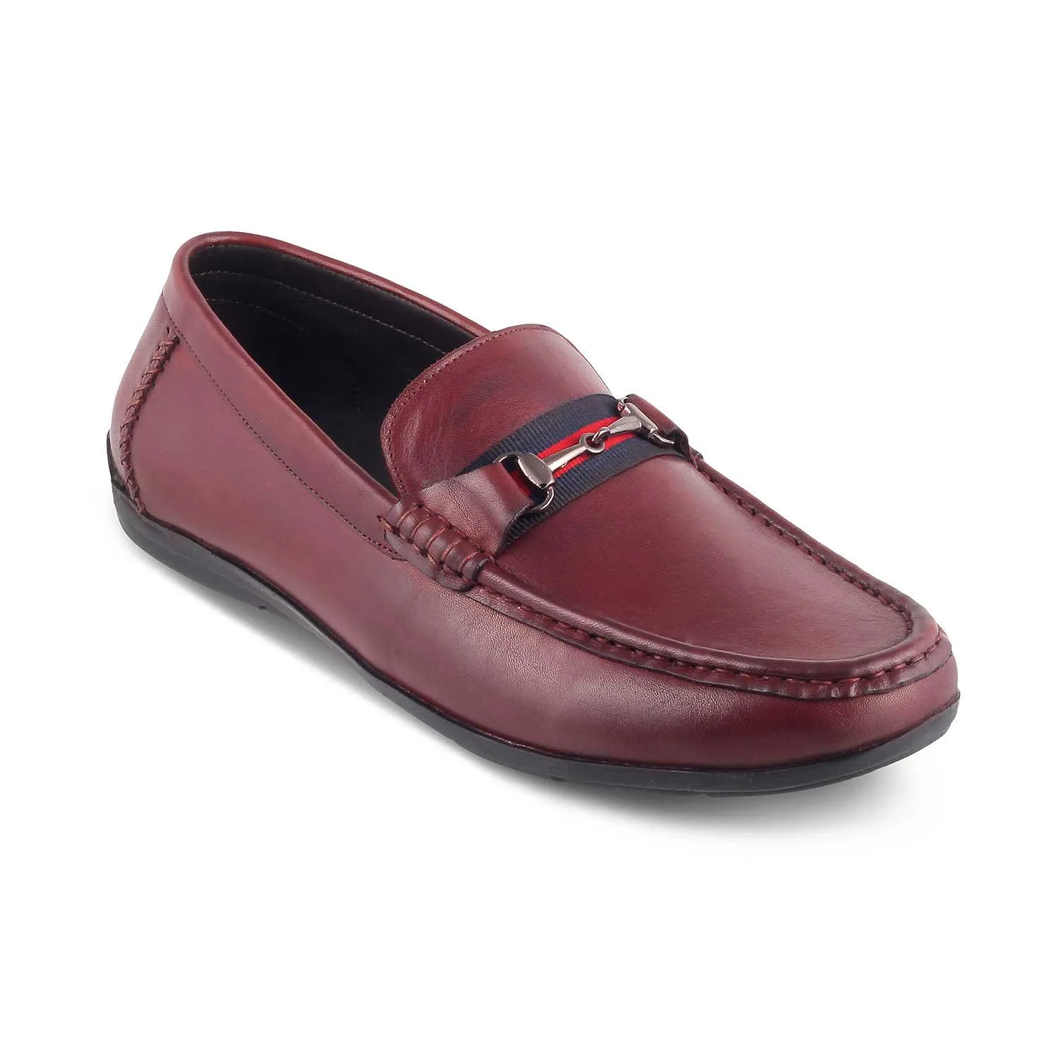 The Crada Wine Men's Leather Driving Loafers Tresmode