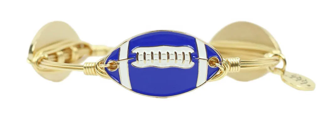 The Football Bangle Bracelet - Blue