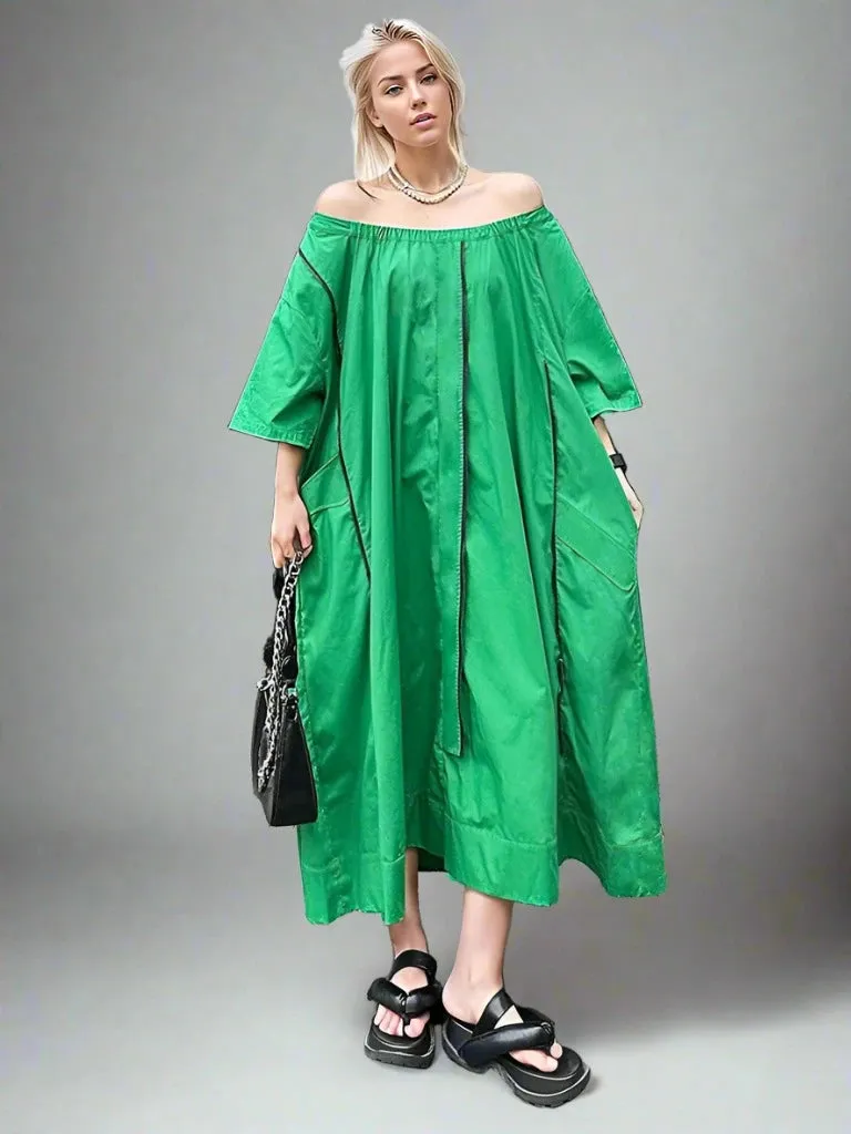 Urban Meets Urban Relaxed Fit Green Dress