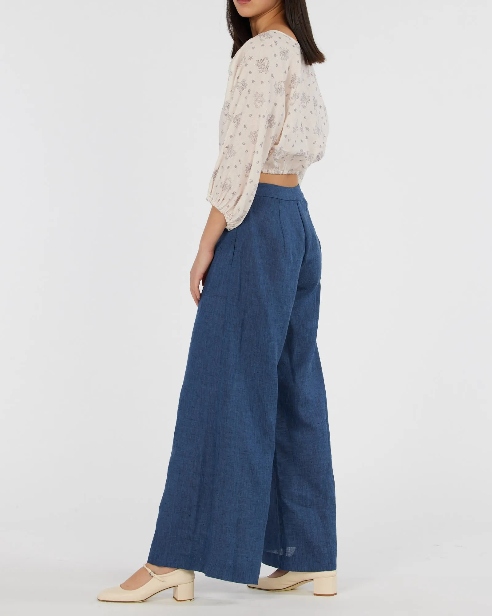 Vento Linen Pant - Ocean