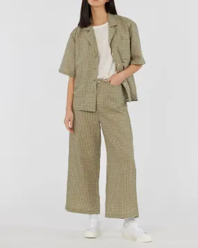 Virtuous Check Cropped Pant - Olive