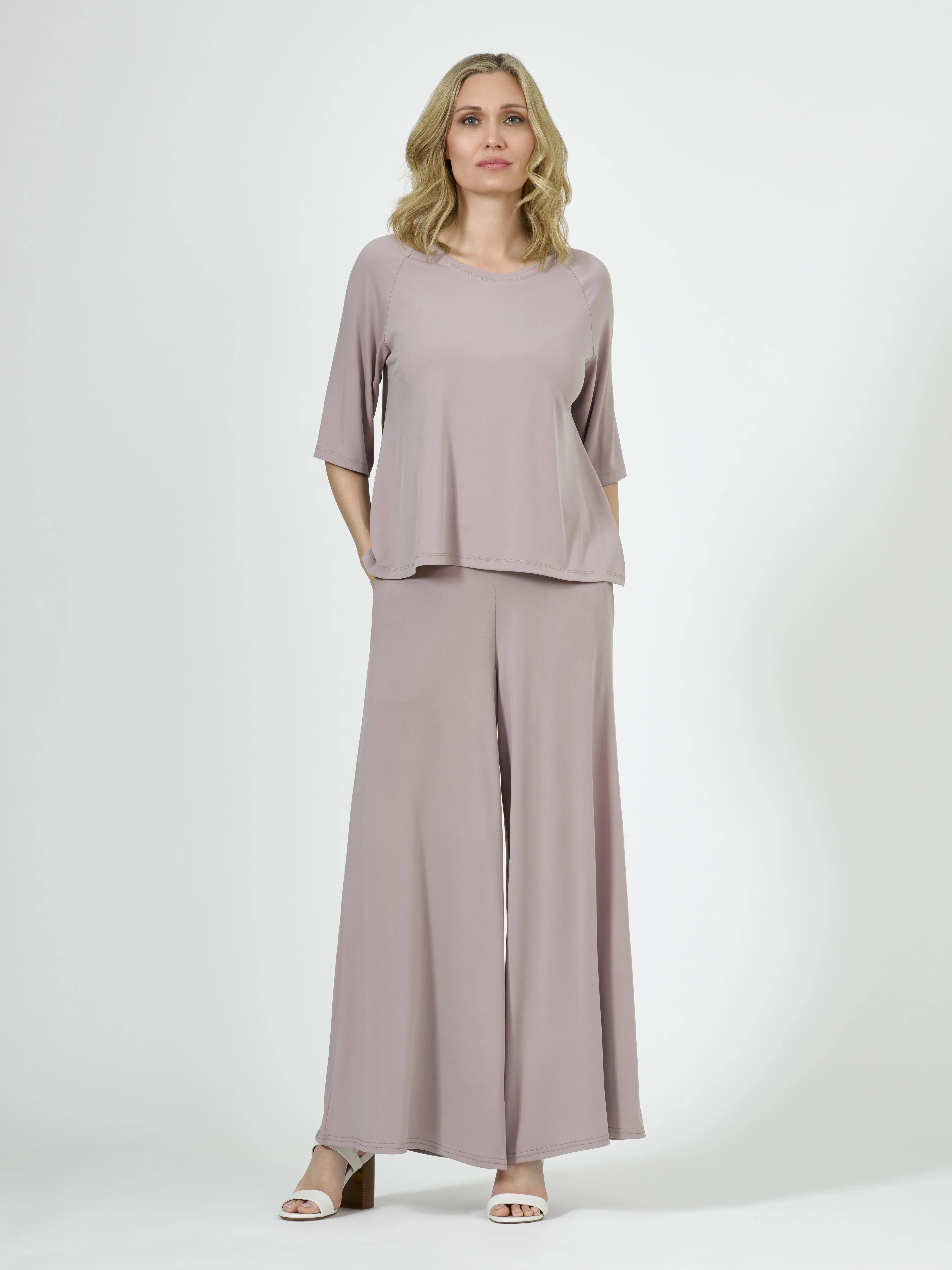 Wide Leg Pant - Oyster