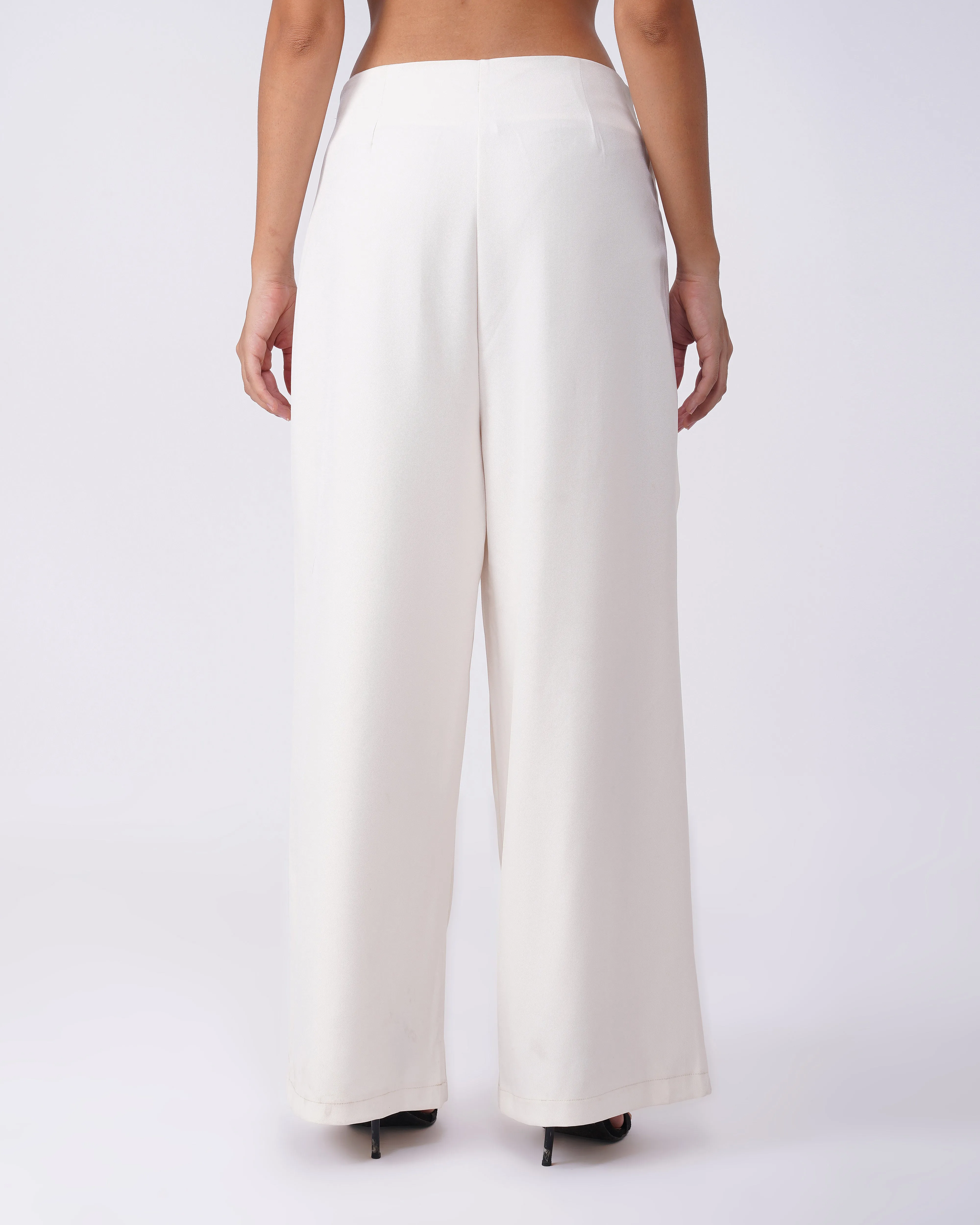 WIDE LEG TROUSERS WITH WRAP AROUND