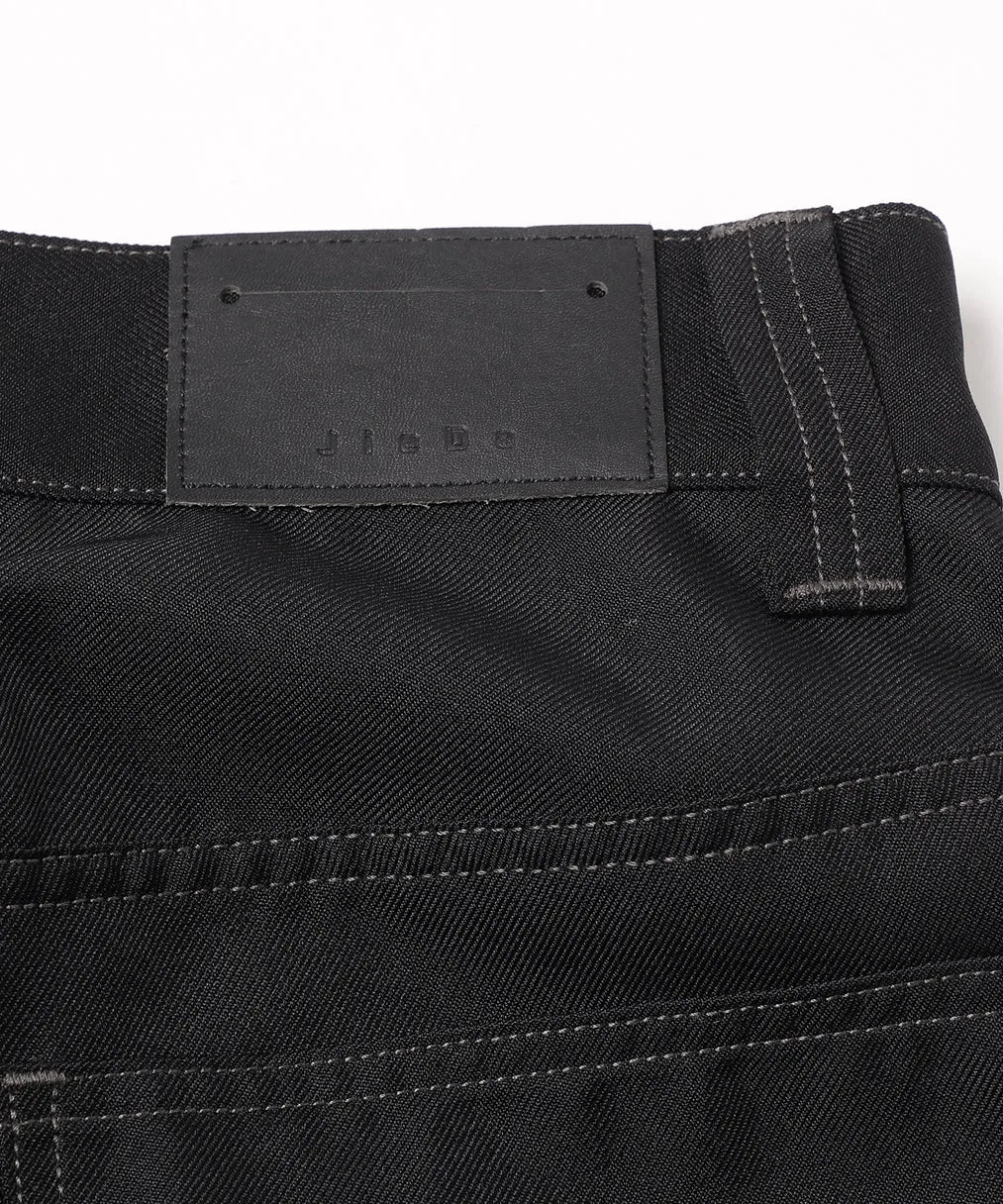 WIDE ONE TUCK STRAIGHT PANTS "BLACK"