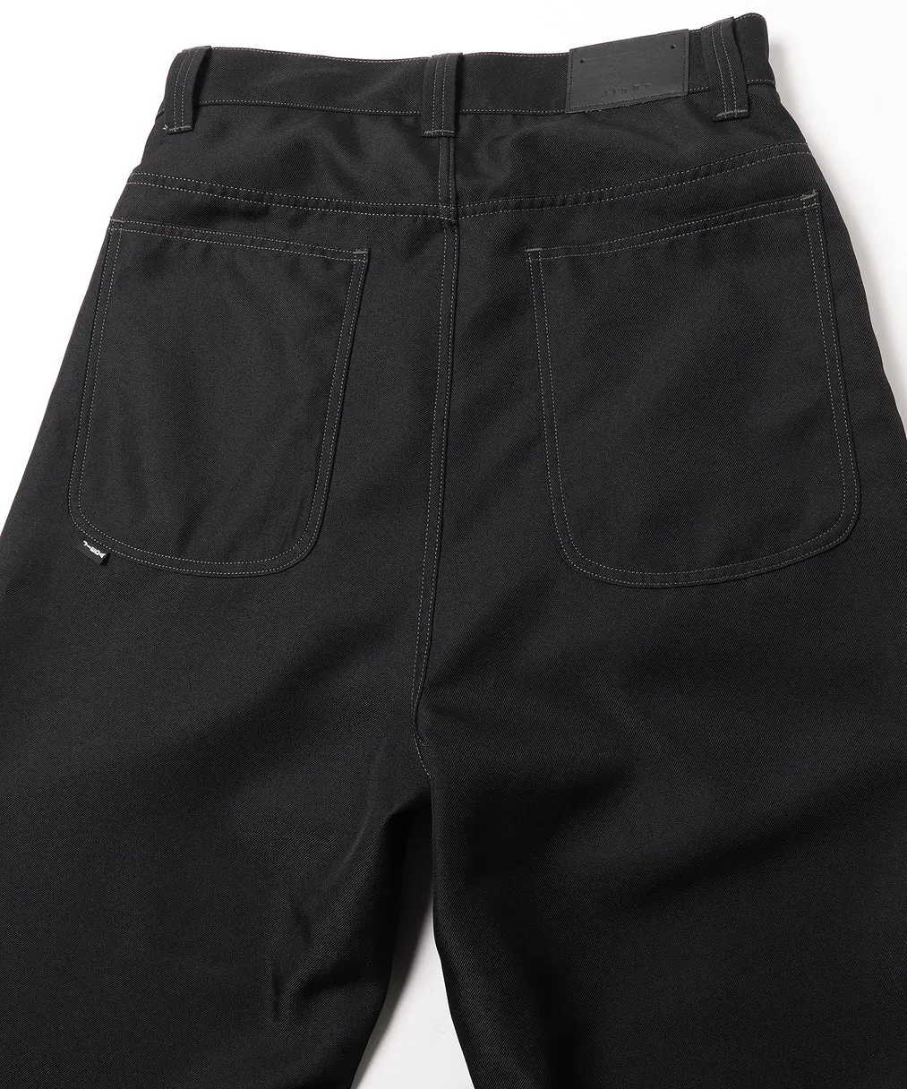 WIDE ONE TUCK STRAIGHT PANTS "BLACK"