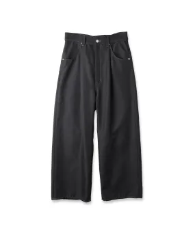 WIDE ONE TUCK STRAIGHT PANTS "BLACK"