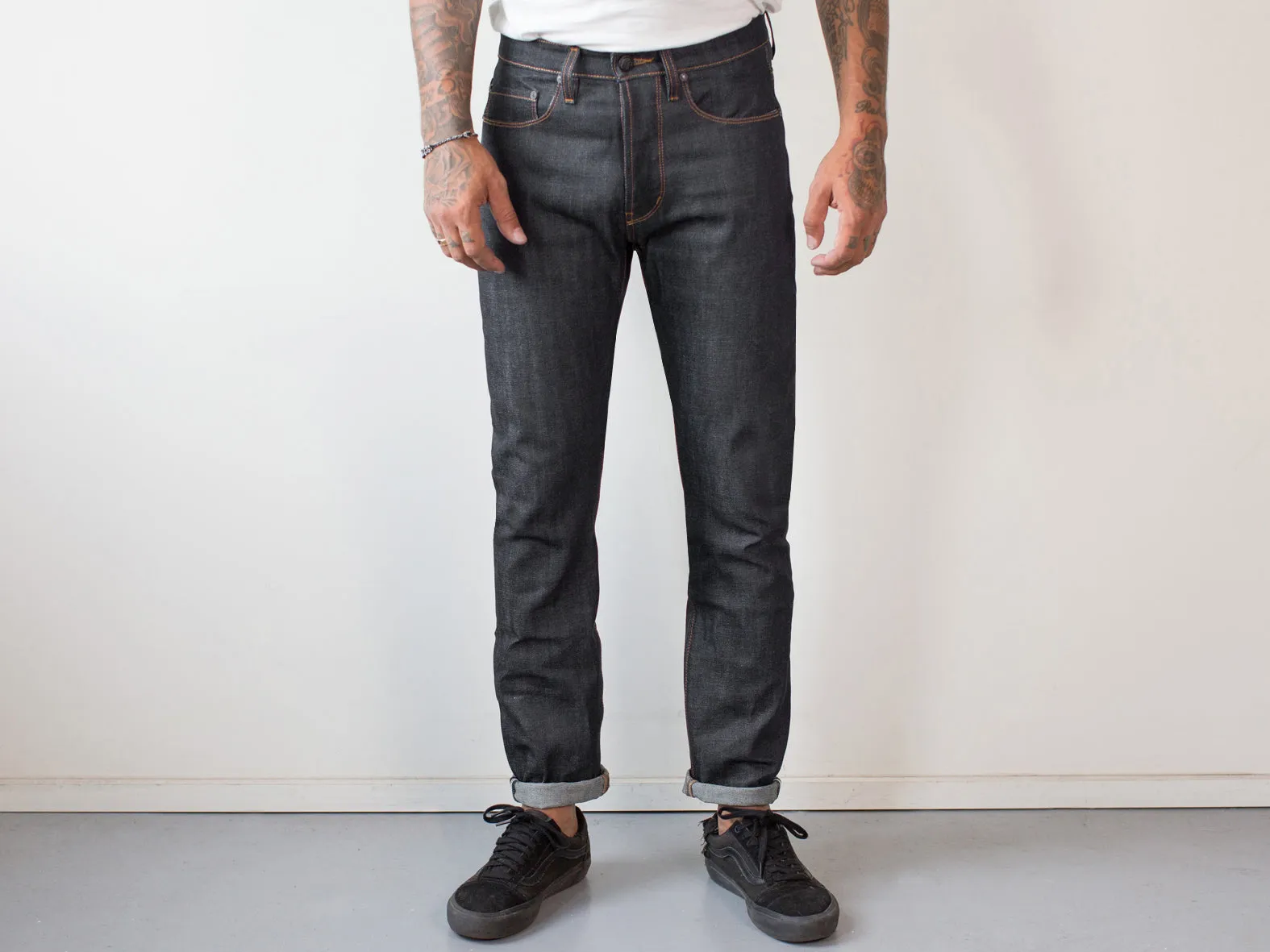 WOODLAND SELVEDGE REG/ SLIM. SUPER DARK